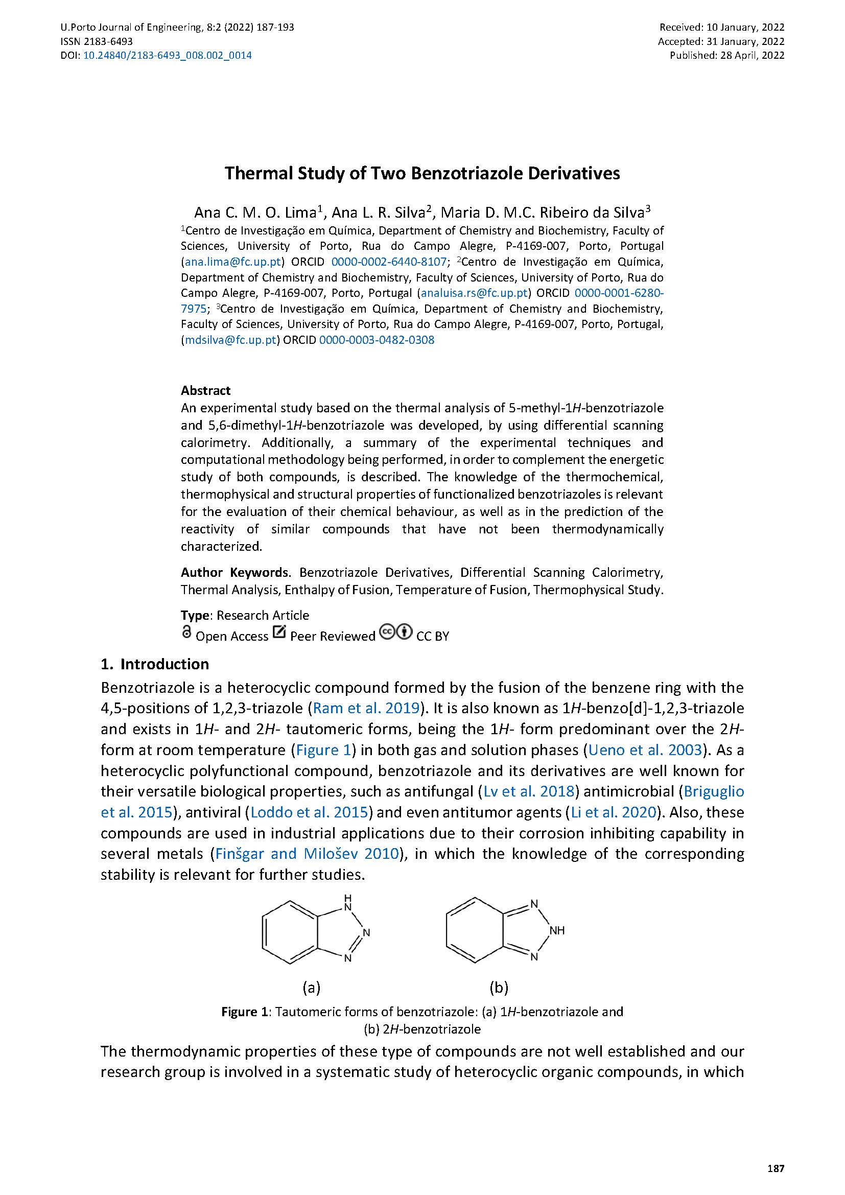 Thermal Study of Two Benzotriazole Derivatives